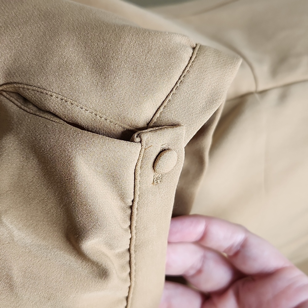 Tan Ruffle Hem Dress - Picture 4 of 6